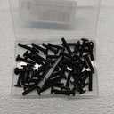 50 PCS M4 x 20mm Flat Head Socket Cap Screws Bolts, Flat Round Head Furniture Allen Bolts, Stainless Steel 304, Black Coating, Screwdriver Bit Included