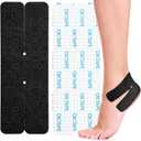 OK TAPE Kinesiology Tape for Ankle - 10 Precut Strips | Professional-Grade Water-Resistant & Breathable Ankle Tape for Sports Injury Recovery, Support, 10pcs, Black