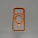 Compatible with iPhone 17 Pro Case with Invisible Magnetic O-Ring Stand Military-Grade Translucent Phone Case for iPhone 17 Pro 6.3" [Compatible with Mag-Safe][Great Grip Feeling],Orange