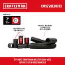 CRAFTSMAN CMXZVBE38763 2-1/2 in. x 7 ft. POS-I-LOCK Wet Dry Vac Hose Attachment Kit, Industrial-Grade Shop Vacuum Replacement Hose, Fits Most Wet/Dry Vacuums with a 2-1/2 in. Diameter