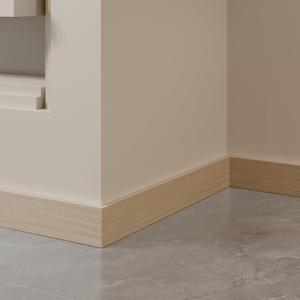 Yutianli Peel and Stick Wall Baseboard Molding Trim 6-Pack of 39.5"x 3.2" Oak PVC Wall Base Moulding Trim Self Adhesive Ceiling Molding Trim