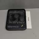 Warmco 10000mAh Portable Travel Fan 7-inch, Max 24H Runtime, Ultra-thin Quiet Rechargeable Battery Operated Desk Fan with Digital Display for Camping, Office, Bedroom, Cruise Essentials (Black)