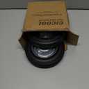 GICOOL 6" Flat Free Solid Rubber Tire and Wheel, with Ball Bearings and 1/2" Axle Bore Hole, 1.3" Centered Hub, 2 Pack