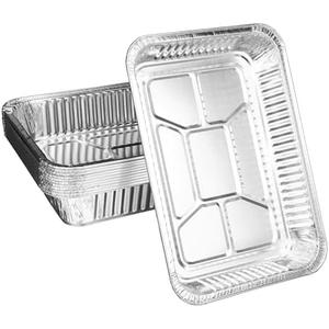 JIEJIE Aluminum Pans 12.2 * 8.5 * 2In (10 Pack) Disposable Aluminum Foil Pans For Baking, Roasting, Steam Table Tray, Cookware, Food Prepping, Cake & Oven Pan