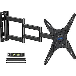 MOUNTUP Corner TV Wall Mount for Most 26-65 Inch TVs, Long Arm TV Mount with 30 Inch Extension Arm, Smooth Swivel Tilt Single Stud Full Motion Bracket Max VESA 400x400mm, 77 lbs Heavy Duty, MU0057