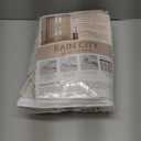 Boho Farmhouse Shower Curtain Set with Tassel, Linen Bohemian French Country Chic Bathroom Shower Curtain Set, Modern Striped Textured Shower Curtain 72x72 - Beige/Cream