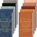 Fuutreo 10 Pcs Teacher Appreciation Week Gift Bulk for Employee Coworker Inspirational A6 Leather Notebook Thank You Journal Gift Bulk for Nurse Volunteer Team Staff Office School(Proud)