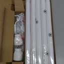 1 Diameter Curtain Rods Itself is 30 to 144 inch 1 Pack Fit 30-142 inch, 66 to 120 inch Window with Heavy Duty Adjustable Rod Matte White Splicing Metal Extra Long Curtain Rod for Windows