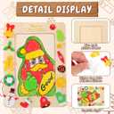 Cholemy 25 Pcs Christmas DIY Picture Frames Crafts Wooden DIY Photo Frame with Xmas Stickers and Acrylic Paints for School Game Home Classroom Activities Party Decorations