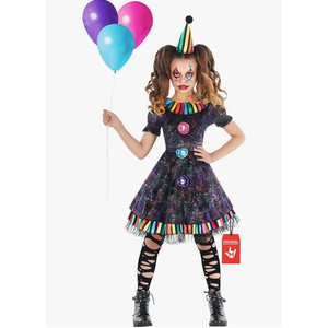 Morph Clown Costume For Girls, Girls Clown Costume, Creepy Costumes For Kids, Halloween Costumes For Kids