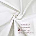 Tititex White 3D Embossed Wave Textured Fabric Shower Curtain for Bathroom,Modern Farmhouse Soft Cloth Shower Curtain Set - 72x72