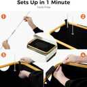 MinBoo 110L Large Laundry Basket with Lid, Tall Collapsible Clothes Hamper with Removable Bag & Bamboo Handles, Foldable Dirty Clothes Bin for Bedroom, Bathroom, Dorm, Laundry Room