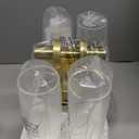 Wall Sconces Set of Two, Hardwired Brushed Gold Bathroom Sconces Wall Lighting with Clear Glass, Modern Sconces Wall Decor Set of 2 Bathroom Light fixtures for Mirror Hallway (Bulbs Not Included)