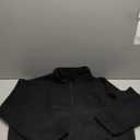 Womens Fleece Sweatshirts Cropped Half Zip Fuzzy Warm Sherpa Pullover Varsity Jackets with Zipper Pockets (Large, Black)