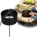 Rotary Soil Sifter for Gardening, Heavy Duty Metal Garden Sifter with Easy Crank Handle, 21 Inch Compost Sieve for Dirt, Rock 0.5/0.6/0.7 Inch Mesh