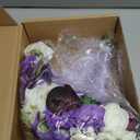 Emivery Calla Lily Wedding Bouquet Cascading Bridal Bouquet Artificial Purple Flower Bouquet Cascading Wedding Bouquets for Bride