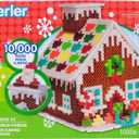 Perler Gingerbread House Christmas Fused Bead Kit for Kids' Crafts, Multicolor 10006 Piece, Small