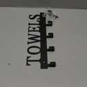 FairyCity Black Metal Towel Holder Wall Mounted Small Coat Racks with 5 Hooks Hanging Holder Towel Rack for Bedroom, Bathroom, Entryway, Dorm Hanging Bag,Coat,Key etc.