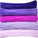 Craft Pipe Cleaners, 500pcs 5 Colors Purple Pipe Cleaners Craft Supplies Chenille Stems for Handmade Gift Flower Bouquet DIY Art and Craft Projects (6 mm x 12 Inch)