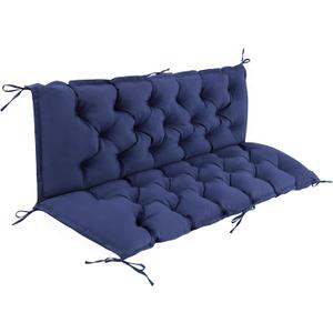 IASEAHK Porch Swing Cushions, Waterproof Swing Cushions for Outdoor Furniture, Patio Swing Cushion 3 Seater for Bench Seat, Glider, Settee, Loveseat, Wicker, 60404 Inch, Navy Blue