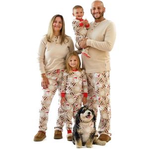 Butterblu Family Jammies Matching Holiday Christmas Pajama Sets | GOTS Certified Organic Cotton for Baby, Toddler, Kids, Adults, and Pets, with Pockets, Perfect for Family Photos