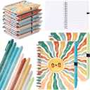 Thenshop 60 Pcs Mental Health Awareness Gifts Bulk 30 Self Care Notebook Journals 30 Positive Affirmation Pens for Women Office Staff Nurse Teacher Appreciation Student End of Year Gifts (Sunshine)