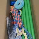 SpaceTime Puppy Play Gym with 8 Hanging Toys,Interactive Dog Toys to Keep Them Busy,Puppy Chew Rope/Rubber/Squeaky/Plush Toy for Indoor Small & Large Dogs,Durable Frame with Elastic Straps (Green)