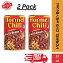 2 x Hormel Chili, with Beans 15 oz Canned Chili. 15g Protein / serving, High Protein Ready to Eat Meals. Perfect for Rice Bowls, Hot Dog Chili, Burgers, Dinner Best ВУ APR 2029