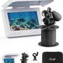 FourQ Underwater Fishing Camera, 220 Ultra-Wide Angle Video Fish Finder with 4.3" HD LCD Monitor, 5000mAh Battery, 65ft Waterproof Cable & IR Night Vision for Ice Lake Boat Kayak Fishing (65FT)