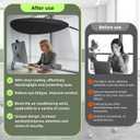 Office Cubicle and Desk Shade - Suitable for Cubicle to Block Light and Privacy Protection Cubicle Light Shield Black Diameter 52 inches，designed for sensitive workers.