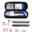 YOUSHARES Insulin Cooler Travel Case with Temperature Display - Refrigerated Medicine Cooling Bag with 2 TSA Approved Ice Pack, Medication Pen Diabetic Supplies Organizer for Trip and Daily