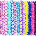 25 Count Hawaiian Leis Set Bulk for Kids & AdultsTropical Luau Flower Lei, Multicolor Party Favors for Hawaii Decor Birthday, Beach Wedding, Easter Parties & Holiday Decorations