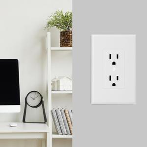  Duplex Wall Outlet Covers - 5 Pack, White Wall Plates