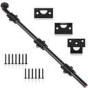 Tandefio 18" Cane Bolt for Gate Heavy Duty Solid Brass Slide Dutch Door Bolt Latch Oil Rubbed Bronze Hardware Locks Attic Latch for Dutch Sliding Barn Door Wooden Fence Metal Gate, Bronze