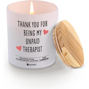 Thank You Friendship Gift for Friends Girlfriends Sisters Best Friends Appreciation Gifts Scented Candle Home Office Jar Candles Sage Floral Lavender Scent Soy Wax 9.5 oz