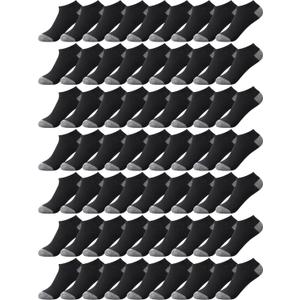 ramede 255 Pairs Mens Ankle Socks Bulk Low Cut Cushioned Breathable Casual Sports Socks Pack for Homeless Unisex Men Women