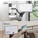 monTEK Dual Monitor Wall Mount for 17 to 32 inch Flat/Curved Screens, Each Holds to 19.8 lbs, Full Motion Adjustable Mechanical Spring Monitor Arm, 75x75/100x100 VESA Wall Mount, Black