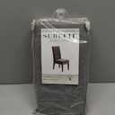 SureFit Home Dcor, Stretch Pique Short Dining Room Chair Cover, Form Fit, Polyester/Spandex, Machine Washable, One Piece (Flannel Gray)