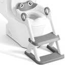 Frog Potty Training Seat, Upgrade Toddler Toilet Seat for Kids Boys Girls, 2 in 1 Potty Training Toilet for Kids, Splash Guard Anti-Slip Pad Step Stool