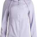 Reebok Womens Fleece Jacket - Lightweight Super Soft Polar Fleece Lined Outerwear - Zip Up Hooded Winter Jackets for Women, large