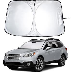 EcoNour Windshield Sunshade Compatible for Subaru Outback 2015-2017 2018 2019, Sun Visor for Front Windshield & Window Sun Shade Cover, UV Heat Blocker & Protector, Car Accessories