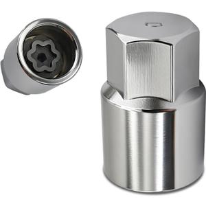 D-Wheel Locking Nut Removal Tool, Lug Nut Key, Lost Lock Nut Key Replacement for Car Tire Wheel Dismantling Maintenance, Anti-Theft Lug Nuts Socket Remover Compatible with Toyota, Lexus