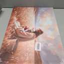 Jesus And Lamb Canvas Wall Art Christ Jesus Finds The Lost Lamb The Shepherd Painting Picture Wall Decor Religious Beliefs Poster Print Artwork for Living Room Bedroom Church Home Decoration (24"L x 16"W)