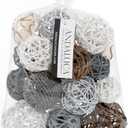 ANDALUCA Decorative Balls Vase Filler Bag with Orbs, Balls (Grey)