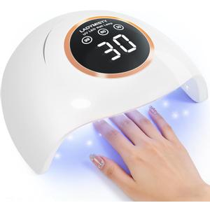 LadyMisty 72W UV LED Nail Lamp, 2026 New Upgrade UV Light for Gel Nails with 18 Beads, 3 Timer Nail Dryer, LCD Display, Auto Sensor, Professional Nail Lamps for Gel Polish Best Gifts, White Lamp