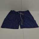 Men's Linen Shorts Casual Elastic Waist Drawstring Summer Beach Shorts L