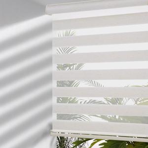 MYshade Cordless Zebra Blinds with Free-Stop Function - Dual Layer Light Filtering & Privacy Sheer Shades for Day and Night - Easy Install Window Shades for Home, Living Room, 38" W x 64" H,Beige