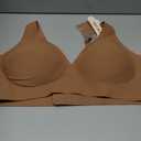 OEAK Womens Deep V Bras Wireless Comfortable Bra Supportive No Underwire Bras Tshirt Push Up Bralettes Plunge Seamless Bra (3X-Large, Coffee)