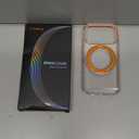 TORRAS 360 Magnetic Stand for iPhone 17 Pro Case, [Rotatable Sturdy Kickstand][Fit for MagSafe][4X Mil-Grade Shockproof] Slim Transparent Phone Cover, Camera Button, Clear Orange, Ostand O3 Fitness