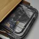 Goplus Jumbo Folding Shopping Cart with Rolling Swivel Wheels, Foldable Grocery Cart on Wheels with Double Basket, Heavy Duty Utility Cart, Shopping Carts for Groceries Laundry Book Luggage Travel